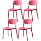 Plastic Side Chair Contemporary Multicolor Open Back Side Chair for Dining Room Red 4 Piece Set Clearhalo ' kitchen&dining_furn' 'Dining Chairs' 'Dining Tables & Seating' 'dining_chair' 'furn' 'furn_dining_chair' 'Furniture' 'furniture_dining_chair' 'Kitchen & Dining Furniture' 'kitchen' 3483383