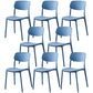 Plastic Side Chair Contemporary Multicolor Open Back Side Chair for Dining Room Blue 8 Piece Set Clearhalo ' kitchen&dining_furn' 'Dining Chairs' 'Dining Tables & Seating' 'dining_chair' 'furn' 'furn_dining_chair' 'Furniture' 'furniture_dining_chair' 'Kitchen & Dining Furniture' 'kitchen' 3483390