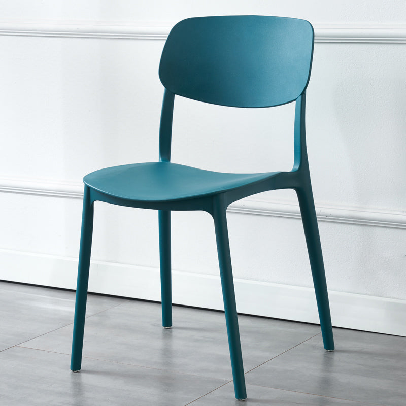 Plastic Side Chair Contemporary Multicolor Open Back Side Chair for Dining Room Clearhalo ' kitchen&dining_furn' 'Dining Chairs' 'Dining Tables & Seating' 'dining_chair' 'furn' 'furn_dining_chair' 'Furniture' 'furniture_dining_chair' 'Kitchen & Dining Furniture' 'kitchen' 3483393