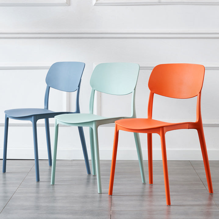 Plastic Side Chair Contemporary Multicolor Open Back Side Chair for Dining Room Clearhalo ' kitchen&dining_furn' 'Dining Chairs' 'Dining Tables & Seating' 'dining_chair' 'furn' 'furn_dining_chair' 'Furniture' 'furniture_dining_chair' 'Kitchen & Dining Furniture' 'kitchen' 3483399