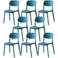 Plastic Side Chair Contemporary Multicolor Open Back Side Chair for Dining Room Blackish Green 8 Piece Set Clearhalo ' kitchen&dining_furn' 'Dining Chairs' 'Dining Tables & Seating' 'dining_chair' 'furn' 'furn_dining_chair' 'Furniture' 'furniture_dining_chair' 'Kitchen & Dining Furniture' 'kitchen' 3483403