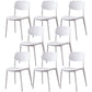 Plastic Side Chair Contemporary Multicolor Open Back Side Chair for Dining Room White 8 Piece Set Clearhalo ' kitchen&dining_furn' 'Dining Chairs' 'Dining Tables & Seating' 'dining_chair' 'furn' 'furn_dining_chair' 'Furniture' 'furniture_dining_chair' 'Kitchen & Dining Furniture' 'kitchen' 3483405