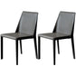 Contemporary Metal Kitchen Dining Side Chair Solid Back Dining Side Chair Black 2 Piece Set Clearhalo ' kitchen&dining_furn' 'Dining Chairs' 'Dining Tables & Seating' 'dining_chair' 'furn' 'furn_dining_chair' 'Furniture' 'furniture_dining_chair' 'Kitchen & Dining Furniture' 'kitchen' 3483412