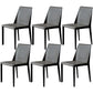 Contemporary Metal Kitchen Dining Side Chair Solid Back Dining Side Chair Black 6 Piece Set Clearhalo ' kitchen&dining_furn' 'Dining Chairs' 'Dining Tables & Seating' 'dining_chair' 'furn' 'furn_dining_chair' 'Furniture' 'furniture_dining_chair' 'Kitchen & Dining Furniture' 'kitchen' 3483416
