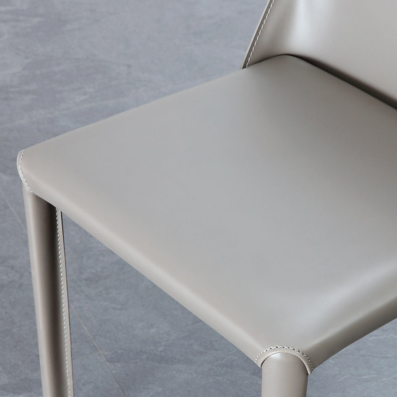 Contemporary Metal Kitchen Dining Side Chair Solid Back Dining Side Chair Clearhalo ' kitchen&dining_furn' 'Dining Chairs' 'Dining Tables & Seating' 'dining_chair' 'furn' 'furn_dining_chair' 'Furniture' 'furniture_dining_chair' 'Kitchen & Dining Furniture' 'kitchen' 3483421