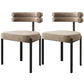 Contemporary Metal Armless Dining Chair Open Back Dining Side Chair for Home Use Khaki 2 Piece Set Clearhalo ' kitchen&dining_furn' 'Dining Chairs' 'Dining Tables & Seating' 'dining_chair' 'furn' 'furn_dining_chair' 'Furniture' 'furniture_dining_chair' 'Kitchen & Dining Furniture' 'kitchen' 3483428