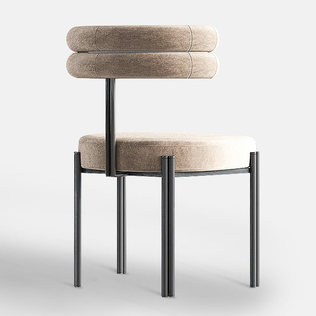 Contemporary Metal Armless Dining Chair Open Back Dining Side Chair for Home Use Clearhalo ' kitchen&dining_furn' 'Dining Chairs' 'Dining Tables & Seating' 'dining_chair' 'furn' 'furn_dining_chair' 'Furniture' 'furniture_dining_chair' 'Kitchen & Dining Furniture' 'kitchen' 3483435