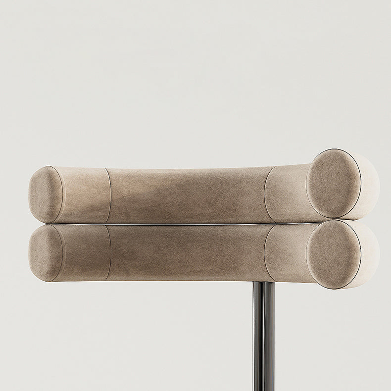 Contemporary Metal Armless Dining Chair Open Back Dining Side Chair for Home Use Clearhalo ' kitchen&dining_furn' 'Dining Chairs' 'Dining Tables & Seating' 'dining_chair' 'furn' 'furn_dining_chair' 'Furniture' 'furniture_dining_chair' 'Kitchen & Dining Furniture' 'kitchen' 3483437