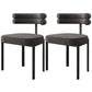 Contemporary Metal Armless Dining Chair Open Back Dining Side Chair for Home Use Grey 2 Piece Set Clearhalo ' kitchen&dining_furn' 'Dining Chairs' 'Dining Tables & Seating' 'dining_chair' 'furn' 'furn_dining_chair' 'Furniture' 'furniture_dining_chair' 'Kitchen & Dining Furniture' 'kitchen' 3483440