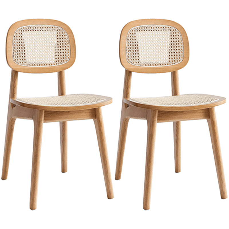 Solid Wood Traditional Dining Room Chair Matte Finish Open Back Dining Side Chair Natural 2 Piece Set Clearhalo ' kitchen&dining_furn' 'Dining Chairs' 'Dining Tables & Seating' 'dining_chair' 'furn' 'furn_dining_chair' 'Furniture' 'furniture_dining_chair' 'Kitchen & Dining Furniture' 'kitchen' 3483451