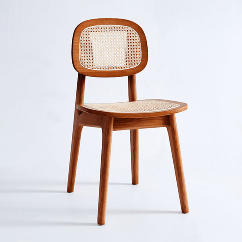 Solid Wood Traditional Dining Room Chair Matte Finish Open Back Dining Side Chair Red 1 Piece Clearhalo ' kitchen&dining_furn' 'Dining Chairs' 'Dining Tables & Seating' 'dining_chair' 'furn' 'furn_dining_chair' 'Furniture' 'furniture_dining_chair' 'Kitchen & Dining Furniture' 'kitchen' 3483454