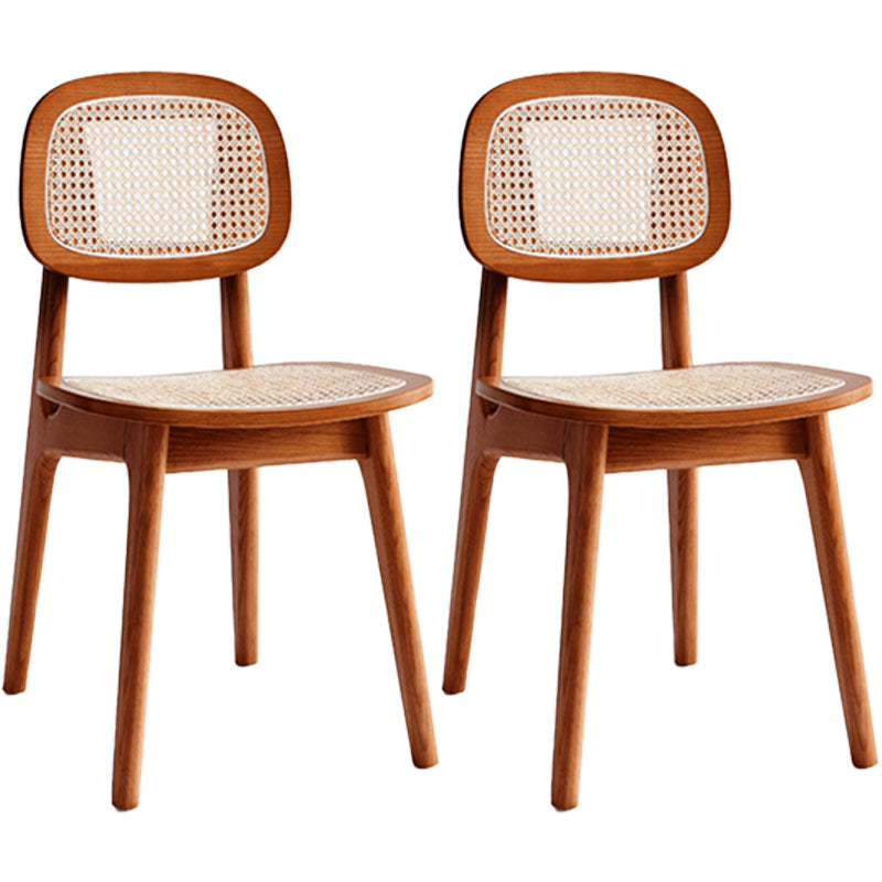 Solid Wood Traditional Dining Room Chair Matte Finish Open Back Dining Side Chair Red 2 Piece Set Clearhalo ' kitchen&dining_furn' 'Dining Chairs' 'Dining Tables & Seating' 'dining_chair' 'furn' 'furn_dining_chair' 'Furniture' 'furniture_dining_chair' 'Kitchen & Dining Furniture' 'kitchen' 3483456