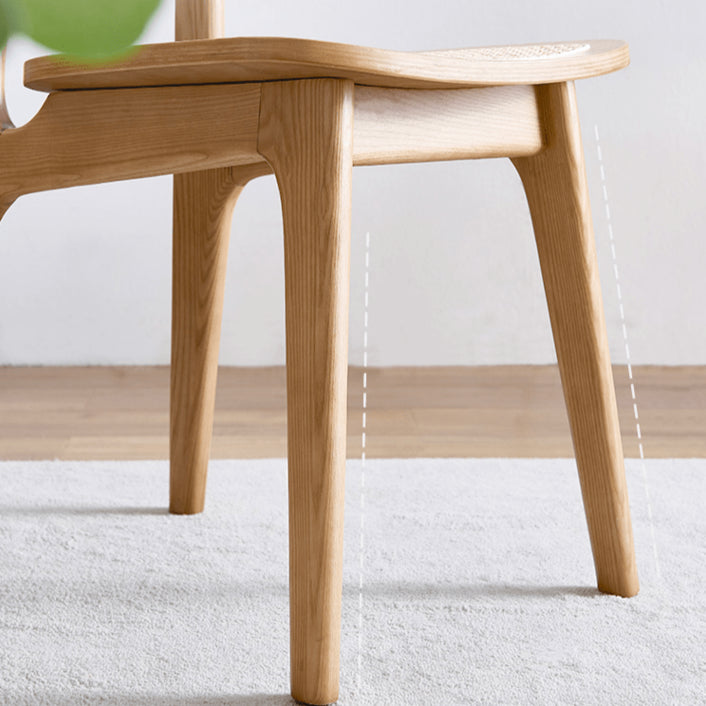 Solid Wood Traditional Dining Room Chair Matte Finish Open Back Dining Side Chair Clearhalo ' kitchen&dining_furn' 'Dining Chairs' 'Dining Tables & Seating' 'dining_chair' 'furn' 'furn_dining_chair' 'Furniture' 'furniture_dining_chair' 'Kitchen & Dining Furniture' 'kitchen' 3483463