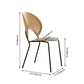 Scandinavian Wood Dining Side Chair Shell Shape Open Back Chairs with Metal Legs Clearhalo ' kitchen&dining_furn' 'Dining Chairs' 'Dining Tables & Seating' 'dining_chair' 'furn' 'furn_dining_chair' 'Furniture' 'furniture_dining_chair' 'Kitchen & Dining Furniture' 'kitchen' 3483487