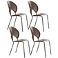 Scandinavian Wood Dining Side Chair Shell Shape Open Back Chairs with Metal Legs Walnut 4 Piece Set Black Clearhalo ' kitchen&dining_furn' 'Dining Chairs' 'Dining Tables & Seating' 'dining_chair' 'furn' 'furn_dining_chair' 'Furniture' 'furniture_dining_chair' 'Kitchen & Dining Furniture' 'kitchen' 3483492