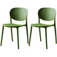 Modern Plastic Open Back Side Chair 32"H Acrylic Dining Chair for Restaurant Bedroom Green 2 Piece Set Clearhalo ' kitchen&dining_furn' 'Dining Chairs' 'Dining Tables & Seating' 'dining_chair' 'furn' 'furn_dining_chair' 'Furniture' 'furniture_dining_chair' 'Kitchen & Dining Furniture' 'kitchen' 3483502