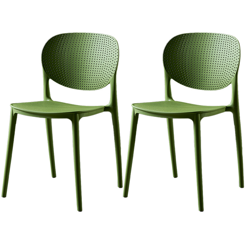 Modern Plastic Open Back Side Chair 32"H Acrylic Dining Chair for Restaurant Bedroom Green 2 Piece Set Clearhalo ' kitchen&dining_furn' 'Dining Chairs' 'Dining Tables & Seating' 'dining_chair' 'furn' 'furn_dining_chair' 'Furniture' 'furniture_dining_chair' 'Kitchen & Dining Furniture' 'kitchen' 3483502