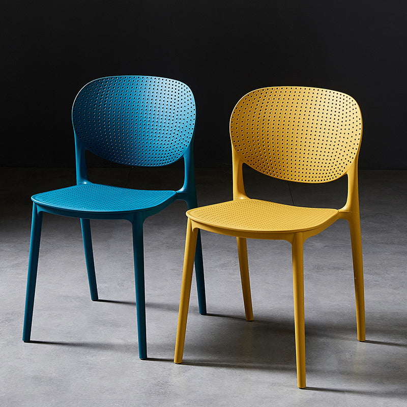 Modern Plastic Open Back Side Chair 32"H Acrylic Dining Chair for Restaurant Bedroom Clearhalo ' kitchen&dining_furn' 'Dining Chairs' 'Dining Tables & Seating' 'dining_chair' 'furn' 'furn_dining_chair' 'Furniture' 'furniture_dining_chair' 'Kitchen & Dining Furniture' 'kitchen' 3483503