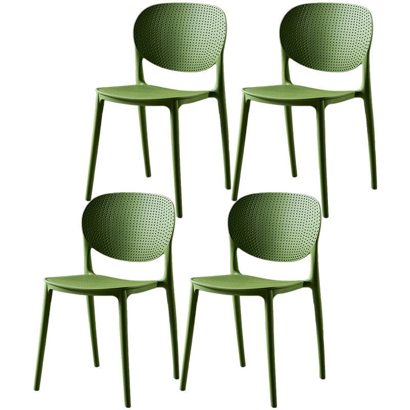 Modern Plastic Open Back Side Chair 32"H Acrylic Dining Chair for Restaurant Bedroom Green 4 Piece Set Clearhalo ' kitchen&dining_furn' 'Dining Chairs' 'Dining Tables & Seating' 'dining_chair' 'furn' 'furn_dining_chair' 'Furniture' 'furniture_dining_chair' 'Kitchen & Dining Furniture' 'kitchen' 3483504