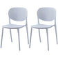 Modern Plastic Open Back Side Chair 32"H Acrylic Dining Chair for Restaurant Bedroom White 2 Piece Set Clearhalo ' kitchen&dining_furn' 'Dining Chairs' 'Dining Tables & Seating' 'dining_chair' 'furn' 'furn_dining_chair' 'Furniture' 'furniture_dining_chair' 'Kitchen & Dining Furniture' 'kitchen' 3483508