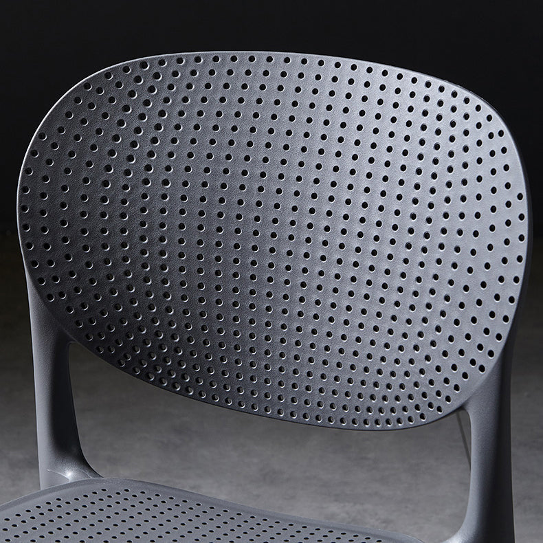 Modern Plastic Open Back Side Chair 32"H Acrylic Dining Chair for Restaurant Bedroom Clearhalo ' kitchen&dining_furn' 'Dining Chairs' 'Dining Tables & Seating' 'dining_chair' 'furn' 'furn_dining_chair' 'Furniture' 'furniture_dining_chair' 'Kitchen & Dining Furniture' 'kitchen' 3483509