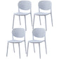 Modern Plastic Open Back Side Chair 32"H Acrylic Dining Chair for Restaurant Bedroom White 4 Piece Set Clearhalo ' kitchen&dining_furn' 'Dining Chairs' 'Dining Tables & Seating' 'dining_chair' 'furn' 'furn_dining_chair' 'Furniture' 'furniture_dining_chair' 'Kitchen & Dining Furniture' 'kitchen' 3483510