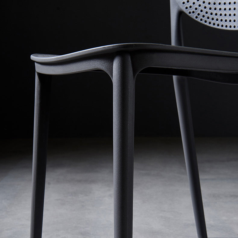 Modern Plastic Open Back Side Chair 32"H Acrylic Dining Chair for Restaurant Bedroom Clearhalo ' kitchen&dining_furn' 'Dining Chairs' 'Dining Tables & Seating' 'dining_chair' 'furn' 'furn_dining_chair' 'Furniture' 'furniture_dining_chair' 'Kitchen & Dining Furniture' 'kitchen' 3483514