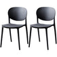 Modern Plastic Open Back Side Chair 32"H Acrylic Dining Chair for Restaurant Bedroom Dark Gray 2 Piece Set Clearhalo ' kitchen&dining_furn' 'Dining Chairs' 'Dining Tables & Seating' 'dining_chair' 'furn' 'furn_dining_chair' 'Furniture' 'furniture_dining_chair' 'Kitchen & Dining Furniture' 'kitchen' 3483519