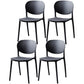 Modern Plastic Open Back Side Chair 32"H Acrylic Dining Chair for Restaurant Bedroom Dark Gray 4 Piece Set Clearhalo ' kitchen&dining_furn' 'Dining Chairs' 'Dining Tables & Seating' 'dining_chair' 'furn' 'furn_dining_chair' 'Furniture' 'furniture_dining_chair' 'Kitchen & Dining Furniture' 'kitchen' 3483522