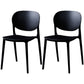 Modern Plastic Open Back Side Chair 32"H Acrylic Dining Chair for Restaurant Bedroom Black 2 Piece Set Clearhalo ' kitchen&dining_furn' 'Dining Chairs' 'Dining Tables & Seating' 'dining_chair' 'furn' 'furn_dining_chair' 'Furniture' 'furniture_dining_chair' 'Kitchen & Dining Furniture' 'kitchen' 3483526