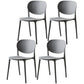 Modern Plastic Open Back Side Chair 32"H Acrylic Dining Chair for Restaurant Bedroom Light Gray 4 Piece Set Clearhalo ' kitchen&dining_furn' 'Dining Chairs' 'Dining Tables & Seating' 'dining_chair' 'furn' 'furn_dining_chair' 'Furniture' 'furniture_dining_chair' 'Kitchen & Dining Furniture' 'kitchen' 3483530