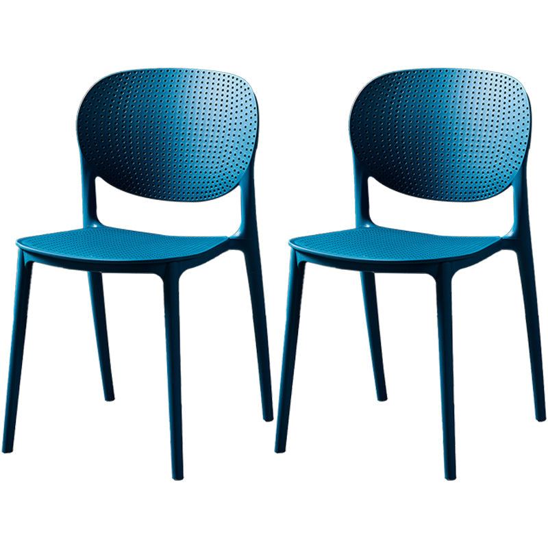 Modern Plastic Open Back Side Chair 32"H Acrylic Dining Chair for Restaurant Bedroom Blue 2 Piece Set Clearhalo ' kitchen&dining_furn' 'Dining Chairs' 'Dining Tables & Seating' 'dining_chair' 'furn' 'furn_dining_chair' 'Furniture' 'furniture_dining_chair' 'Kitchen & Dining Furniture' 'kitchen' 3483532