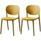 Modern Plastic Open Back Side Chair 32"H Acrylic Dining Chair for Restaurant Bedroom Yellow 2 Piece Set Clearhalo ' kitchen&dining_furn' 'Dining Chairs' 'Dining Tables & Seating' 'dining_chair' 'furn' 'furn_dining_chair' 'Furniture' 'furniture_dining_chair' 'Kitchen & Dining Furniture' 'kitchen' 3483538