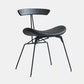 Minimalist Opening Back Kitchen Dining Side Chair Metal Black Dining Side Chair Black Black 1 Piece Clearhalo ' kitchen&dining_furn' 'Dining Chairs' 'Dining Tables & Seating' 'dining_chair' 'Furniture' 'furniture_dining_chair' 'Kitchen & Dining Furniture' 'kitchen' 3483541
