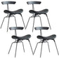 Minimalist Opening Back Kitchen Dining Side Chair Metal Black Dining Side Chair Black Black Set of 4 Clearhalo ' kitchen&dining_furn' 'Dining Chairs' 'Dining Tables & Seating' 'dining_chair' 'Furniture' 'furniture_dining_chair' 'Kitchen & Dining Furniture' 'kitchen' 3483544