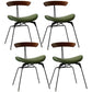 Minimalist Opening Back Kitchen Dining Side Chair Metal Black Dining Side Chair Walnut Green Set of 4 Clearhalo ' kitchen&dining_furn' 'Dining Chairs' 'Dining Tables & Seating' 'dining_chair' 'Furniture' 'furniture_dining_chair' 'Kitchen & Dining Furniture' 'kitchen' 3483550