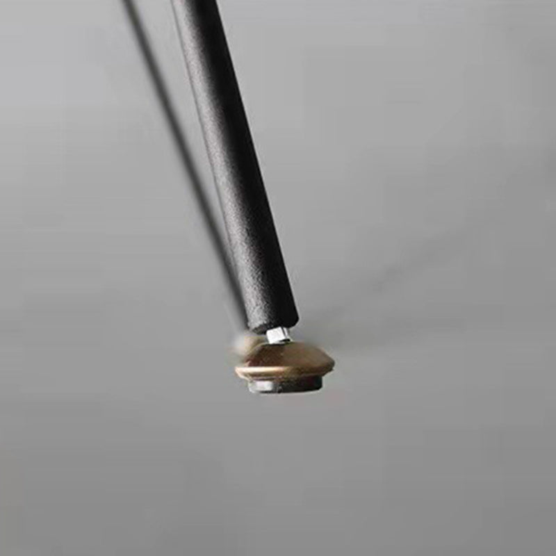 Minimalist Opening Back Kitchen Dining Side Chair Metal Black Dining Side Chair Clearhalo ' kitchen&dining_furn' 'Dining Chairs' 'Dining Tables & Seating' 'dining_chair' 'Furniture' 'furniture_dining_chair' 'Kitchen & Dining Furniture' 'kitchen' 3483551