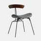 Minimalist Opening Back Kitchen Dining Side Chair Metal Black Dining Side Chair Walnut Gray 1 Piece Clearhalo ' kitchen&dining_furn' 'Dining Chairs' 'Dining Tables & Seating' 'dining_chair' 'Furniture' 'furniture_dining_chair' 'Kitchen & Dining Furniture' 'kitchen' 3483552