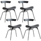 Minimalist Opening Back Kitchen Dining Side Chair Metal Black Dining Side Chair Black Gray Set of 4 Clearhalo ' kitchen&dining_furn' 'Dining Chairs' 'Dining Tables & Seating' 'dining_chair' 'Furniture' 'furniture_dining_chair' 'Kitchen & Dining Furniture' 'kitchen' 3483567