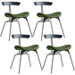Minimalist Opening Back Kitchen Dining Side Chair Metal Black Dining Side Chair Black Green Set of 4 Clearhalo ' kitchen&dining_furn' 'Dining Chairs' 'Dining Tables & Seating' 'dining_chair' 'Furniture' 'furniture_dining_chair' 'Kitchen & Dining Furniture' 'kitchen' 3483570