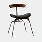 Minimalist Opening Back Kitchen Dining Side Chair Metal Black Dining Side Chair Walnut Black 1 Piece Clearhalo ' kitchen&dining_furn' 'Dining Chairs' 'Dining Tables & Seating' 'dining_chair' 'Furniture' 'furniture_dining_chair' 'Kitchen & Dining Furniture' 'kitchen' 3483571