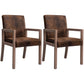 Contemporary Home Arm Chair Parsons Back Upholstered Wood Dining Room Chair Yellow-Brown 2 Piece Set Clearhalo ' kitchen&dining_furn' 'Dining Chairs' 'Dining Tables & Seating' 'dining_chair' 'furn' 'furn_dining_chair' 'Furniture' 'furniture_dining_chair' 'Kitchen & Dining Furniture' 'kitchen' 3483580