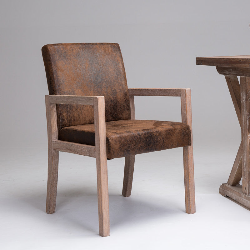 Contemporary Home Arm Chair Parsons Back Upholstered Wood Dining Room Chair Clearhalo ' kitchen&dining_furn' 'Dining Chairs' 'Dining Tables & Seating' 'dining_chair' 'furn' 'furn_dining_chair' 'Furniture' 'furniture_dining_chair' 'Kitchen & Dining Furniture' 'kitchen' 3483584