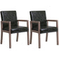 Contemporary Home Arm Chair Parsons Back Upholstered Wood Dining Room Chair Blackish Green 2 Piece Set Clearhalo ' kitchen&dining_furn' 'Dining Chairs' 'Dining Tables & Seating' 'dining_chair' 'furn' 'furn_dining_chair' 'Furniture' 'furniture_dining_chair' 'Kitchen & Dining Furniture' 'kitchen' 3483591