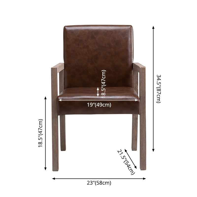 Contemporary Home Arm Chair Parsons Back Upholstered Wood Dining Room Chair Clearhalo ' kitchen&dining_furn' 'Dining Chairs' 'Dining Tables & Seating' 'dining_chair' 'furn' 'furn_dining_chair' 'Furniture' 'furniture_dining_chair' 'Kitchen & Dining Furniture' 'kitchen' 3483592