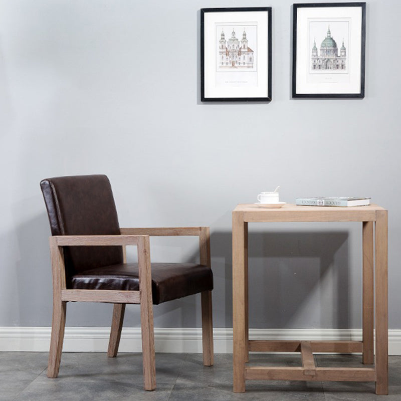 Contemporary Home Arm Chair Parsons Back Upholstered Wood Dining Room Chair Clearhalo ' kitchen&dining_furn' 'Dining Chairs' 'Dining Tables & Seating' 'dining_chair' 'furn' 'furn_dining_chair' 'Furniture' 'furniture_dining_chair' 'Kitchen & Dining Furniture' 'kitchen' 3483593