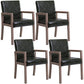 Contemporary Home Arm Chair Parsons Back Upholstered Wood Dining Room Chair Blackish Green 4 Piece Set Clearhalo ' kitchen&dining_furn' 'Dining Chairs' 'Dining Tables & Seating' 'dining_chair' 'furn' 'furn_dining_chair' 'Furniture' 'furniture_dining_chair' 'Kitchen & Dining Furniture' 'kitchen' 3483594