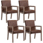 Contemporary Home Arm Chair Parsons Back Upholstered Wood Dining Room Chair Light Brown 4 Piece Set Clearhalo ' kitchen&dining_furn' 'Dining Chairs' 'Dining Tables & Seating' 'dining_chair' 'furn' 'furn_dining_chair' 'Furniture' 'furniture_dining_chair' 'Kitchen & Dining Furniture' 'kitchen' 3483598