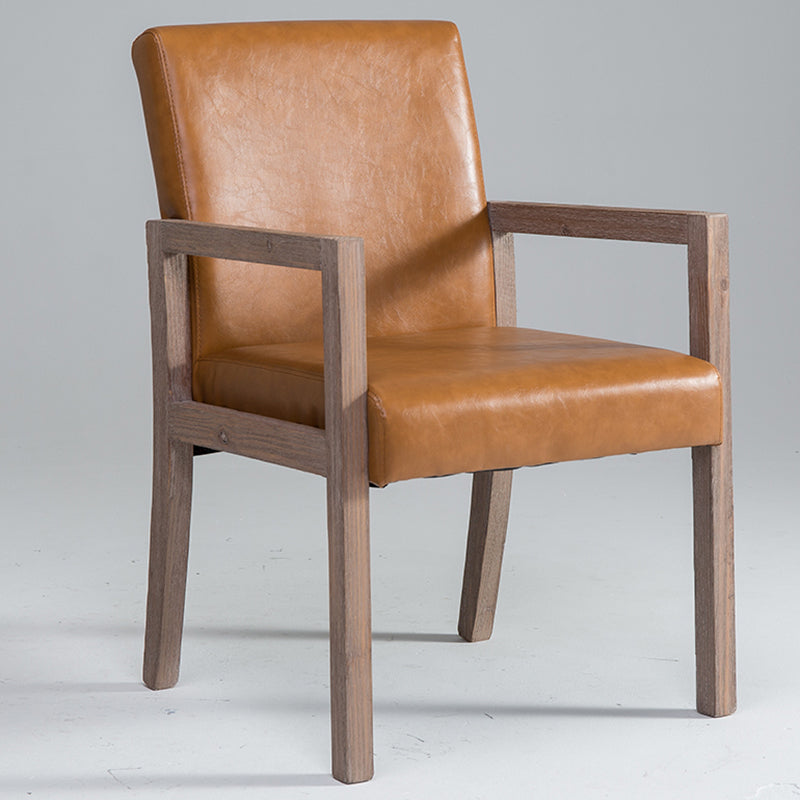 Contemporary Home Arm Chair Parsons Back Upholstered Wood Dining Room Chair Orange 1 Piece Clearhalo ' kitchen&dining_furn' 'Dining Chairs' 'Dining Tables & Seating' 'dining_chair' 'furn' 'furn_dining_chair' 'Furniture' 'furniture_dining_chair' 'Kitchen & Dining Furniture' 'kitchen' 3483599