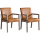 Contemporary Home Arm Chair Parsons Back Upholstered Wood Dining Room Chair Orange 2 Piece Set Clearhalo ' kitchen&dining_furn' 'Dining Chairs' 'Dining Tables & Seating' 'dining_chair' 'furn' 'furn_dining_chair' 'Furniture' 'furniture_dining_chair' 'Kitchen & Dining Furniture' 'kitchen' 3483600